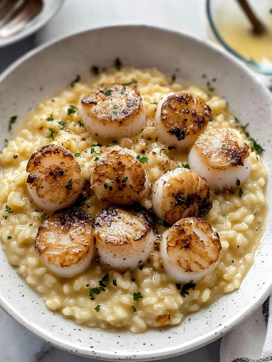 Champagne Risotto with Brown Butter Scallops 131 Champagne Risotto with Brown Butter Scallops