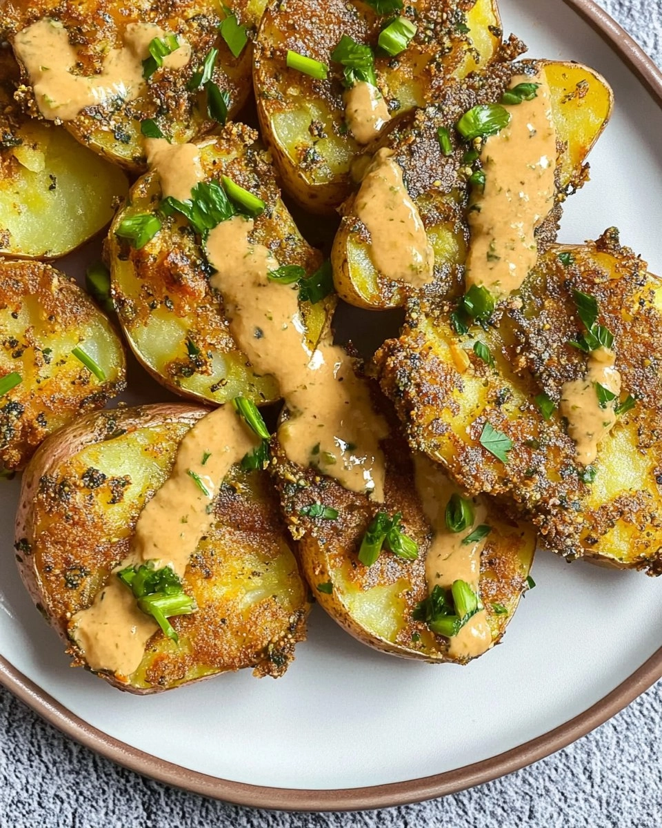 Crispy Smashed Potatoes with Garlic & Za'atar