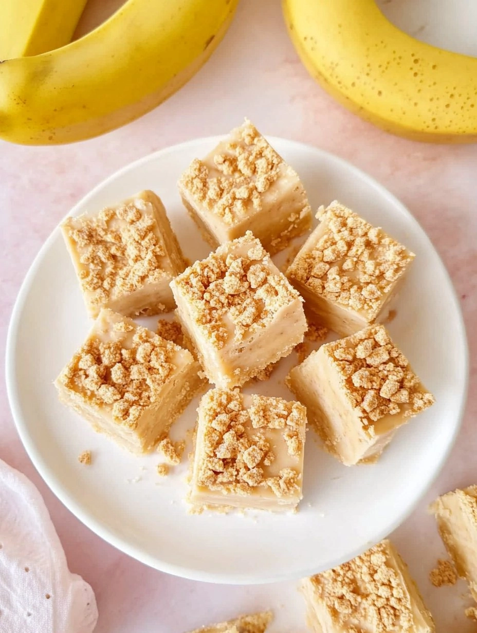 Easy Banana Pudding Fudge Squares with a Nilla Wafer Crunch