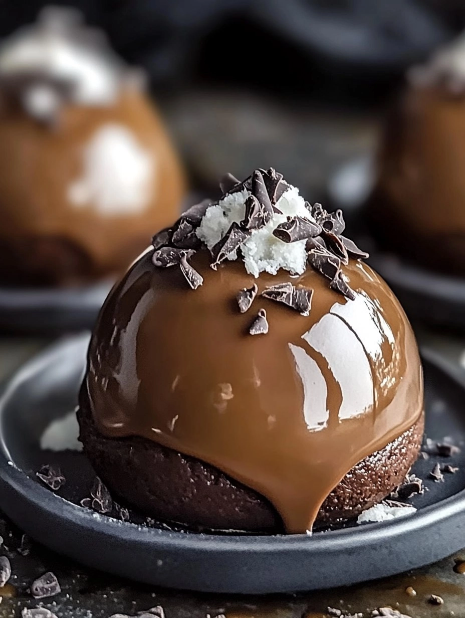 Easy Caramel Chocolate Mousse Domes