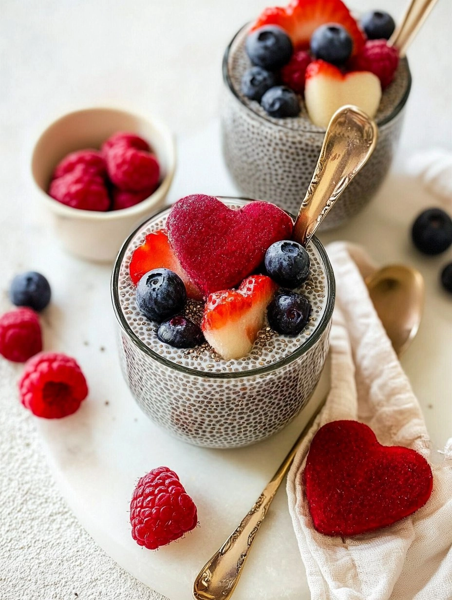 Easy Chia Pudding Valentine