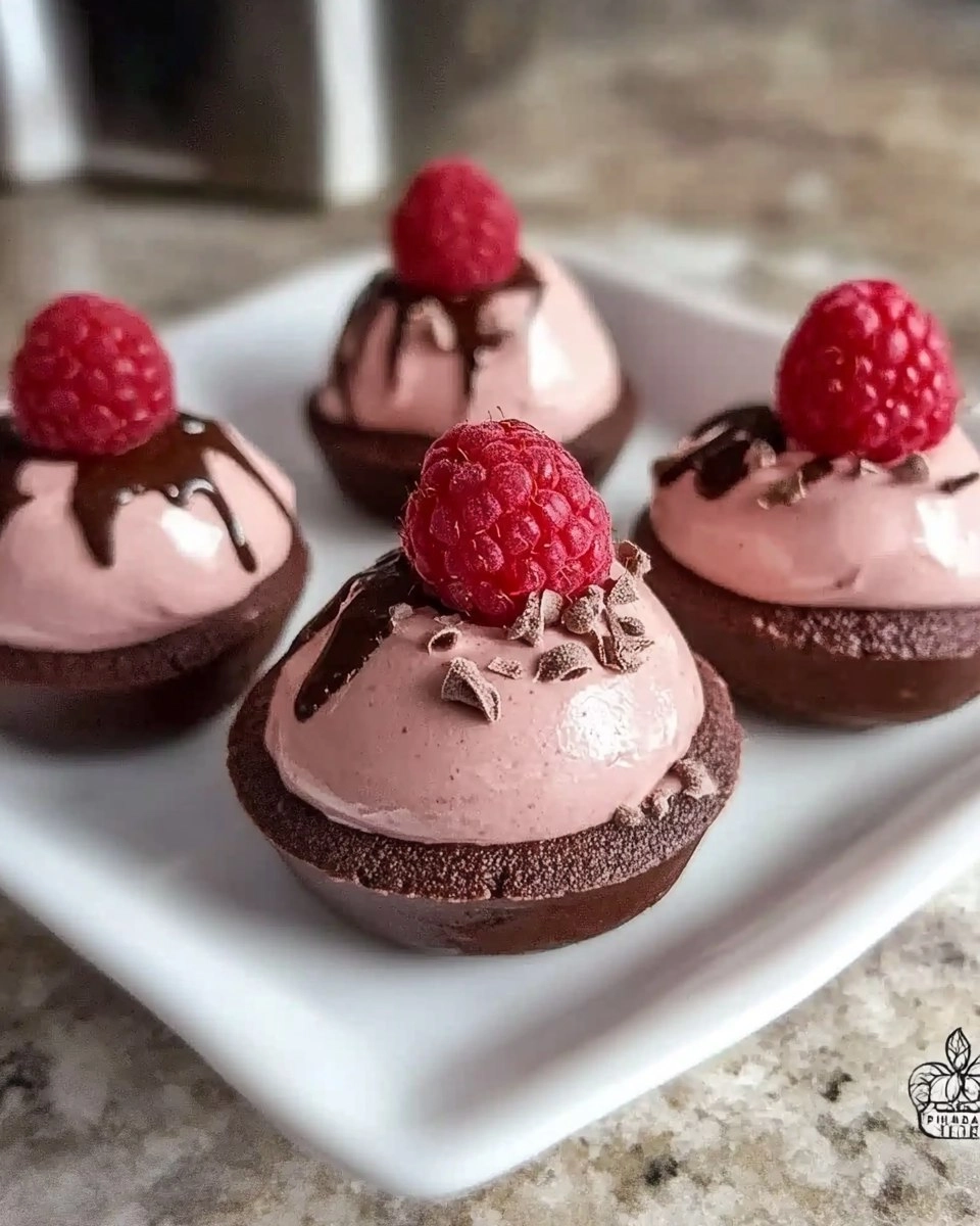 Easy Chocolate Raspberry Mousse Domes