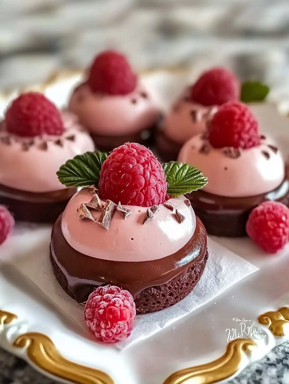 Easy Chocolate Raspberry Mousse Domes