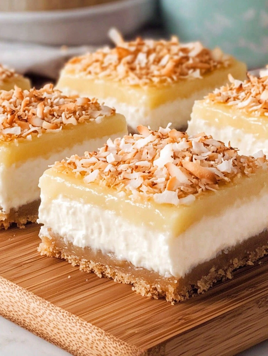 Easy Coconut Cream Cheesecake Bars for Tropical Dessert Lovers