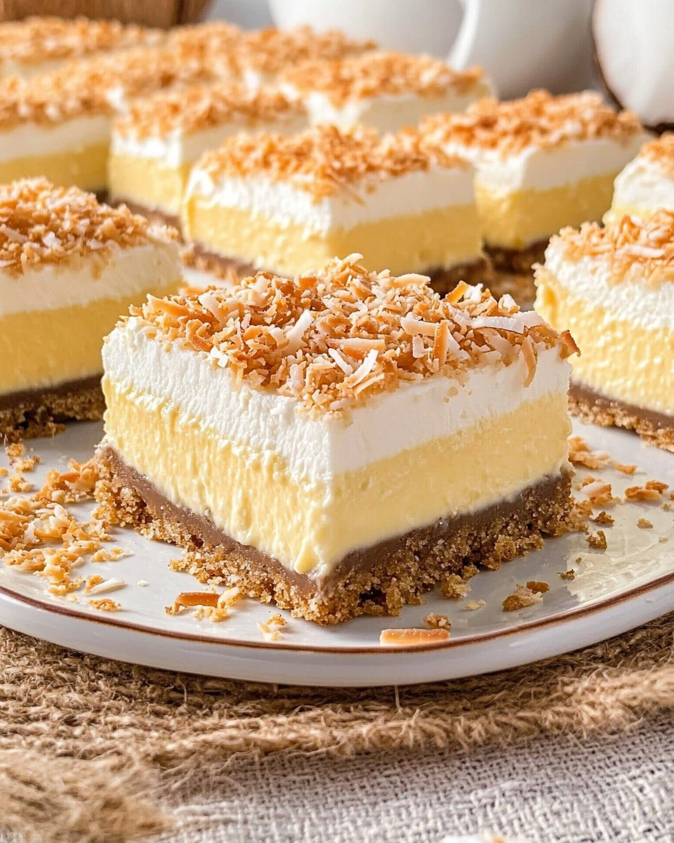 Easy Coconut Cream Cheesecake Bars for Tropical Dessert Lovers