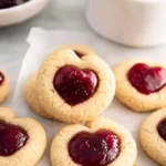 Easy-Jam-Thumbprint-Cookies-with-a-Heart-Shaped-Twist-Recipe