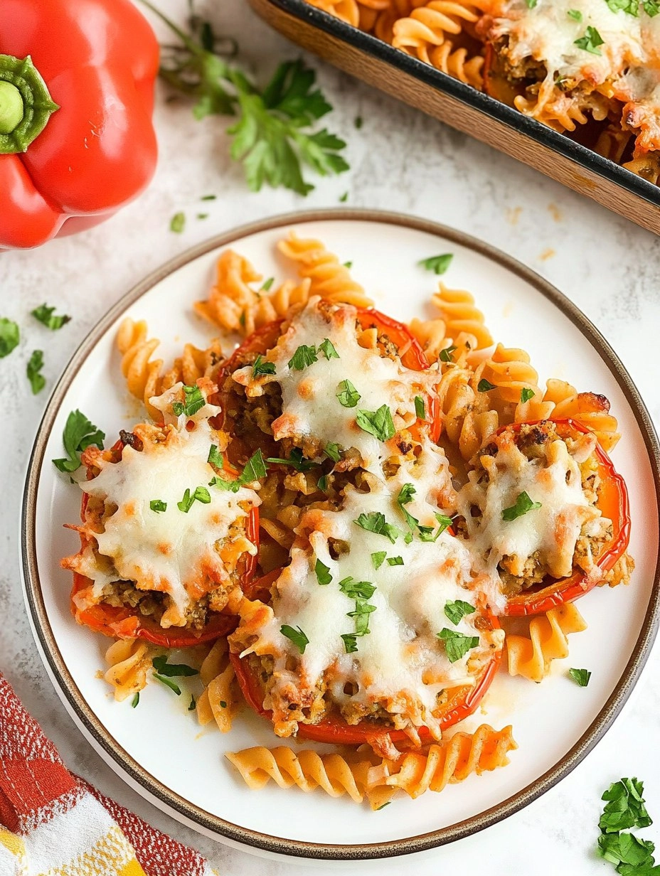 Easy Stuffed Pepper Pasta Bake 146 Easy Stuffed Pepper Pasta Bake