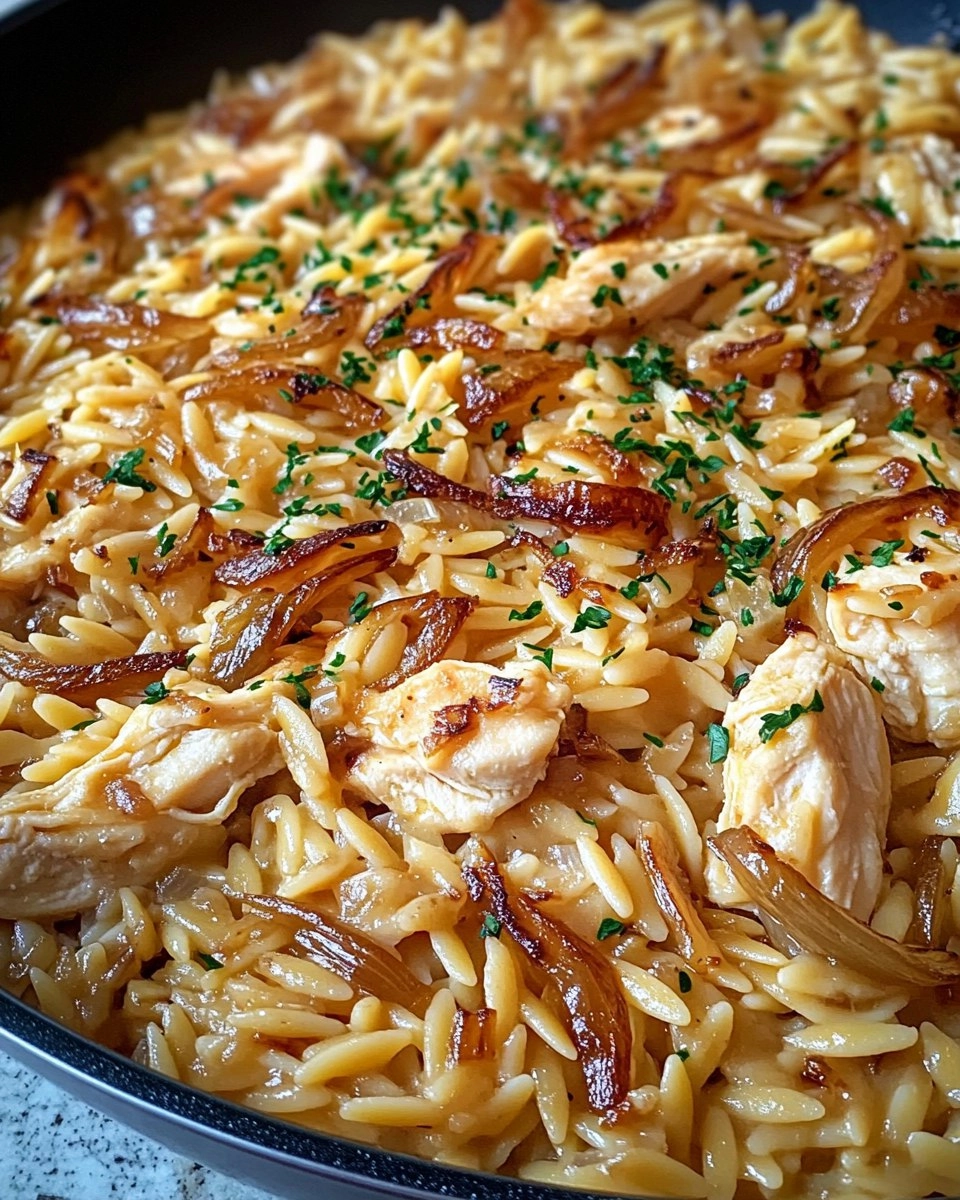 French Onion Chicken Orzo