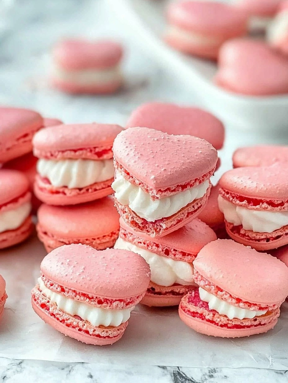 Galentine’s Brunch Foods : Heart-Shaped Macarons