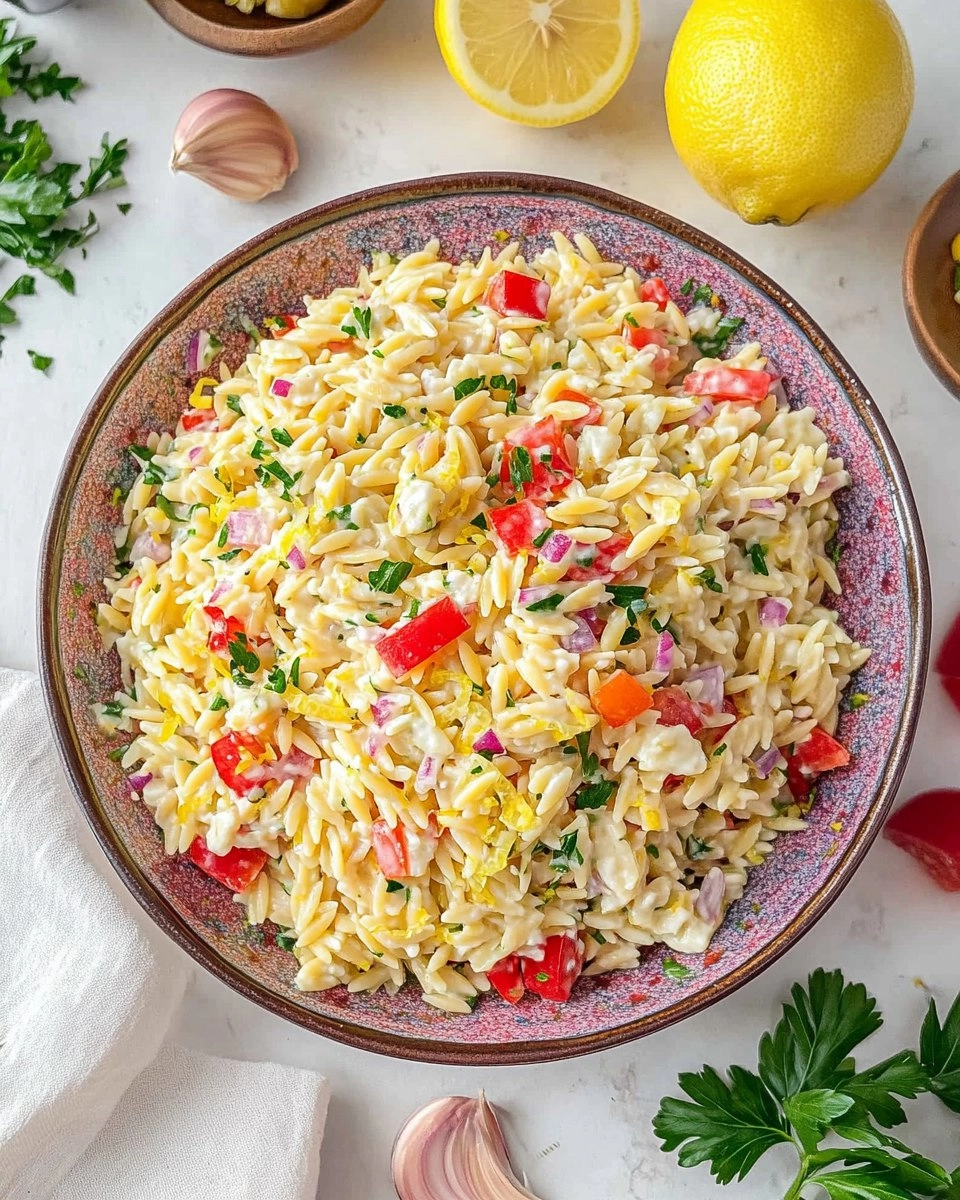 Healthy Easy Orzo Lemon Salad