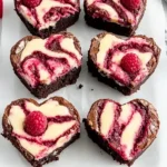 Heart-Shaped-Brownies-with-Raspberry-Swirl-and-Cheesecake-Topping-Recipe