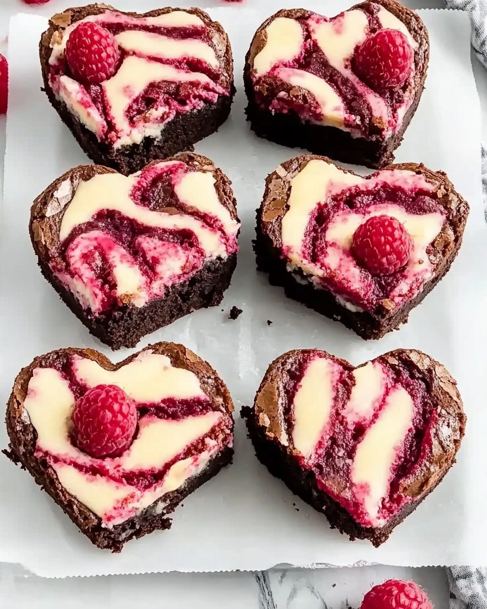 Heart Shaped Brownies (with Raspberry Swirl and Cheesecake Topping) 8 Heart-Shaped-Brownies-with-Raspberry-Swirl-and-Cheesecake-Topping-Recipe
