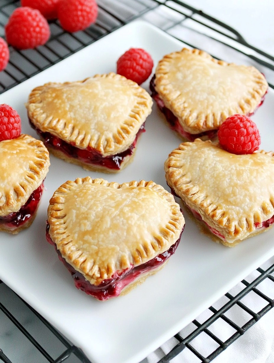 Raspberry Nutella Heart Pies