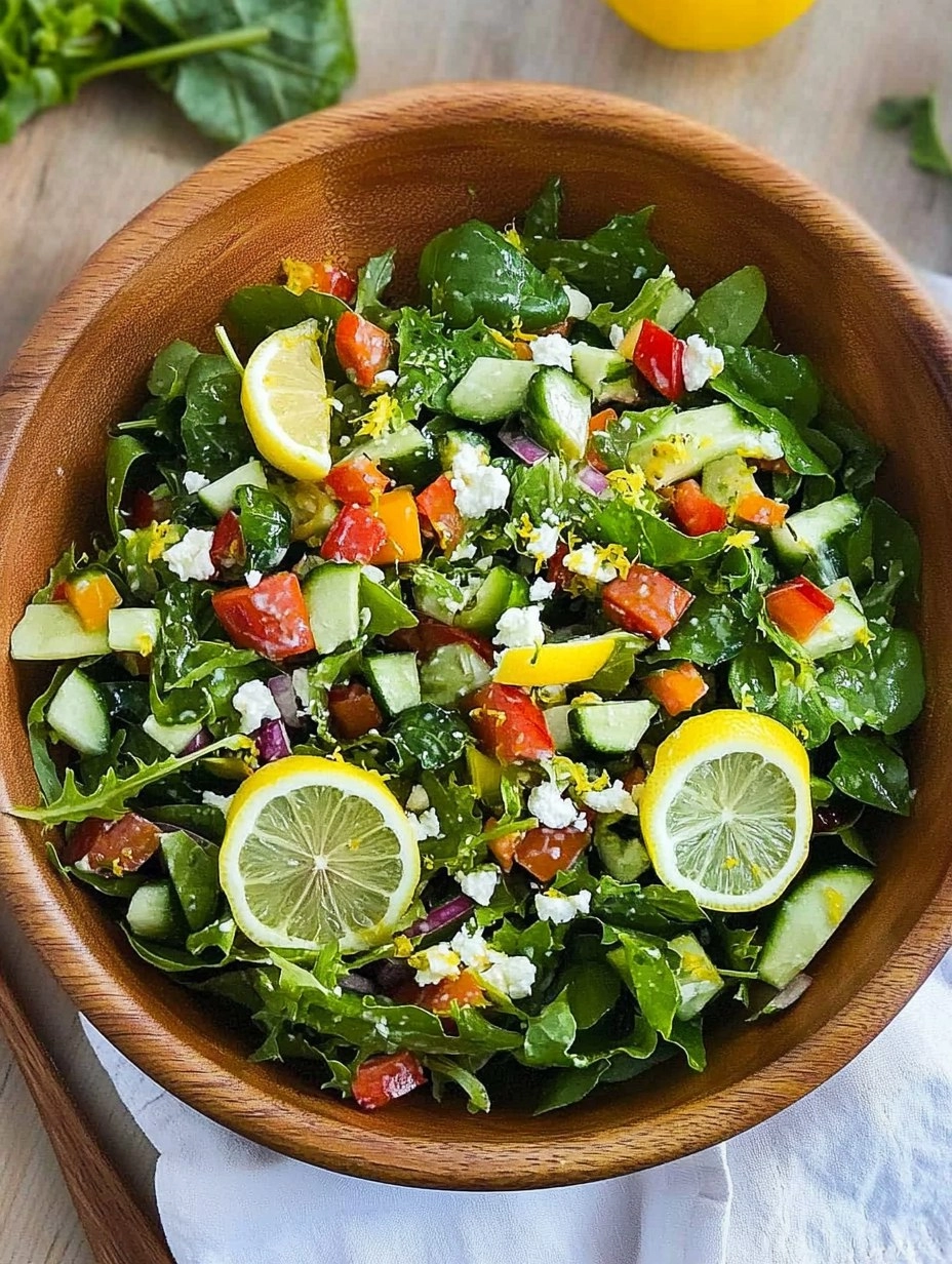 Spring Green Salad | Fresh Chopped Salad with Lemon Dressing 151 Spring Green Salad | Fresh Chopped Salad with Lemon Dressing