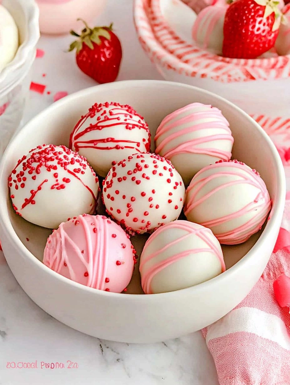 Strawberry Cake Truffles