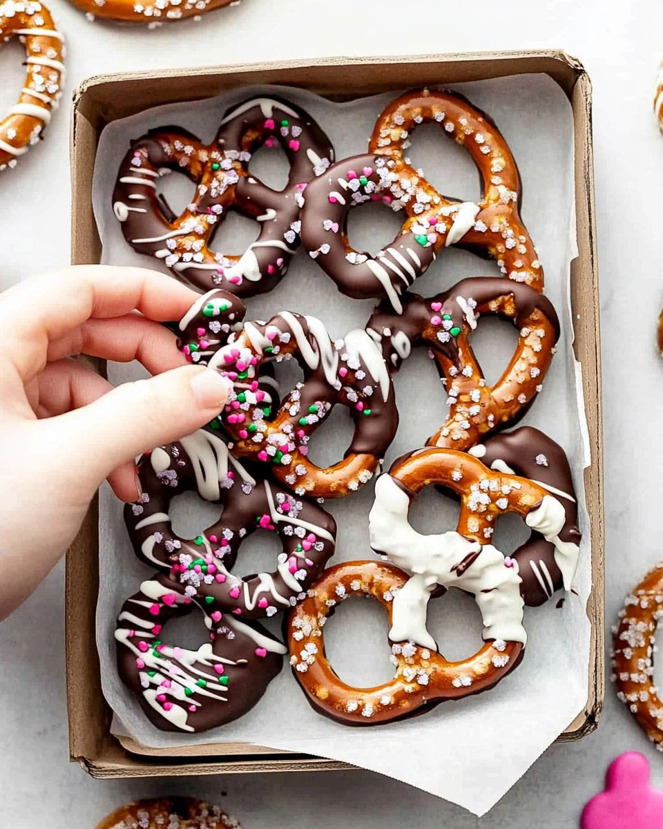 Valentine Chocolate Covered Pretzels for kids