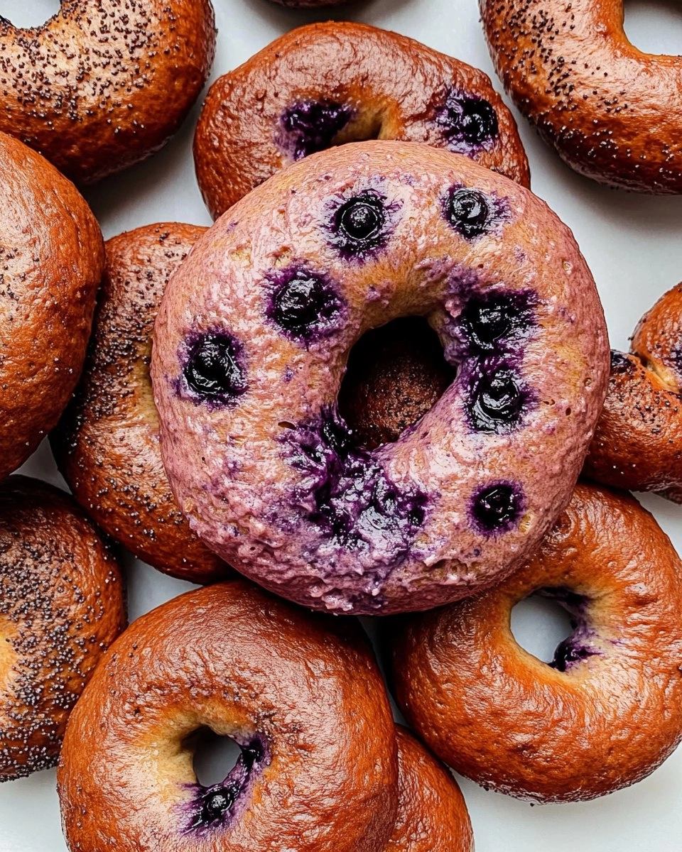 Valentine Homemade Blueberry Bagels (Real Flavor)