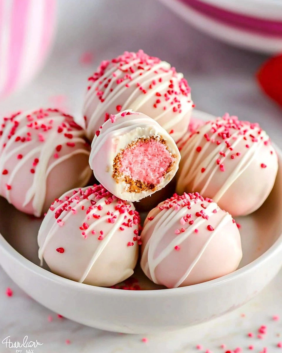 Valentine Strawberry Cake Truffles