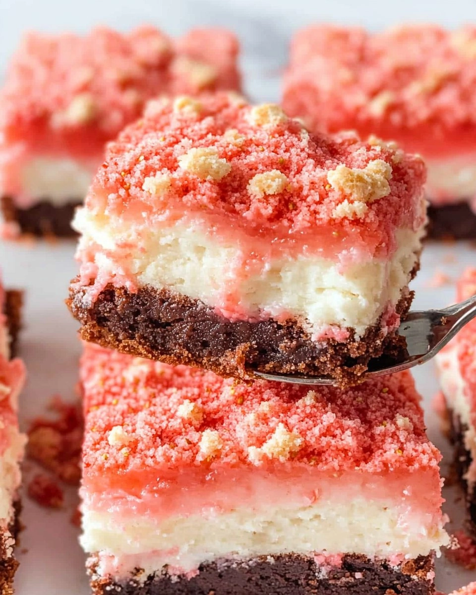 Valentine Strawberry Shortcake Brownies