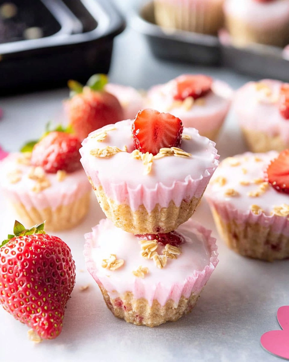 Valentine strawberry yogurt bites