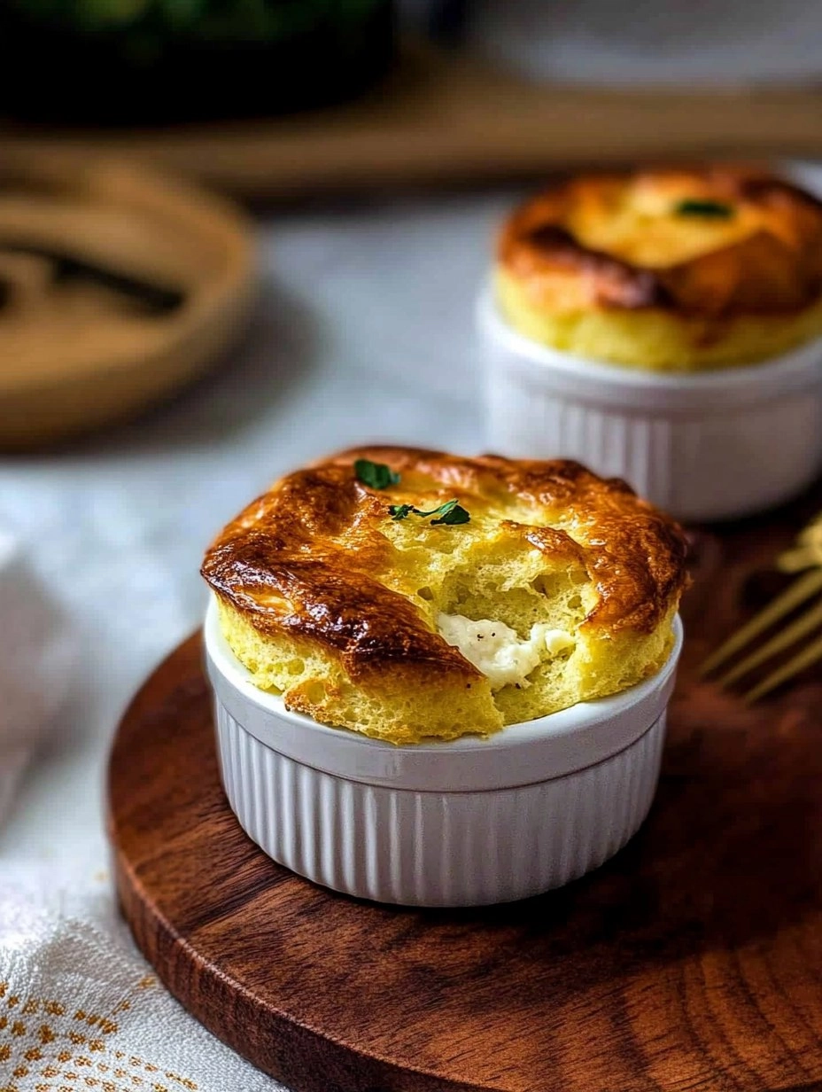 Valentine's Brunch Goat Cheese Soufflés
