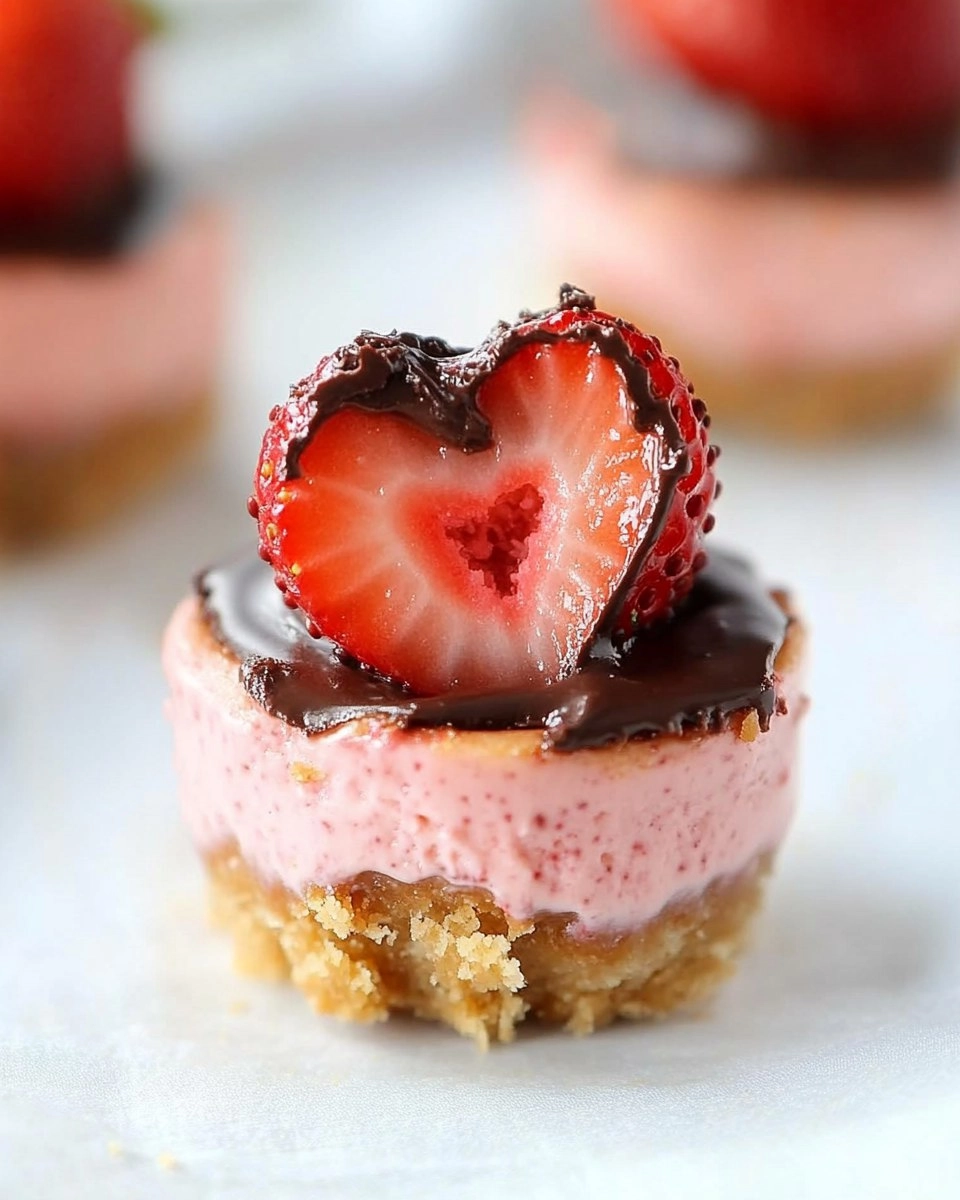 Valentine’s Day Chocolate Strawberry Mini Cheesecakes