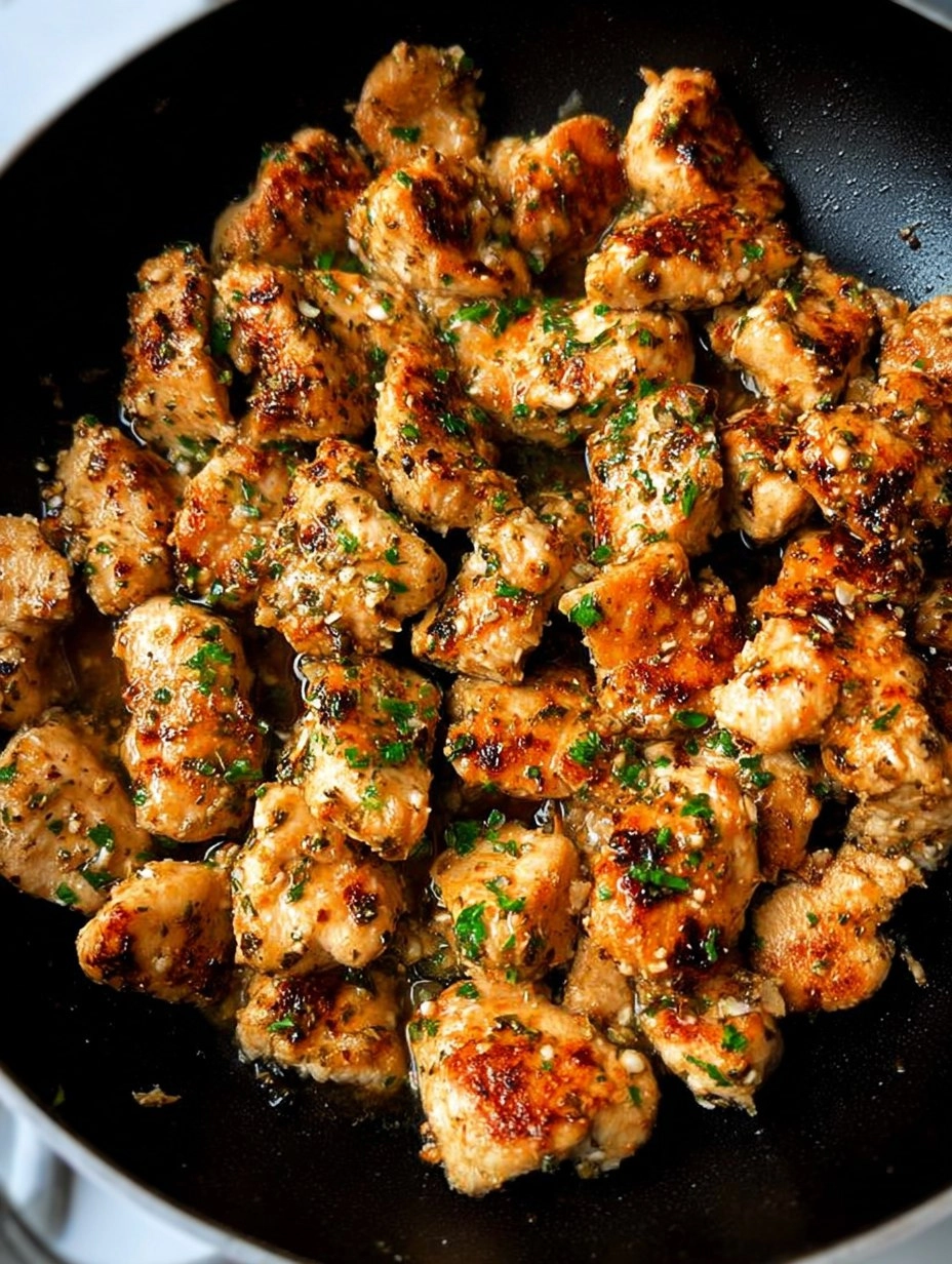15-Minute Garlic Butter Chicken Bites | Easy One-Pan Recipe