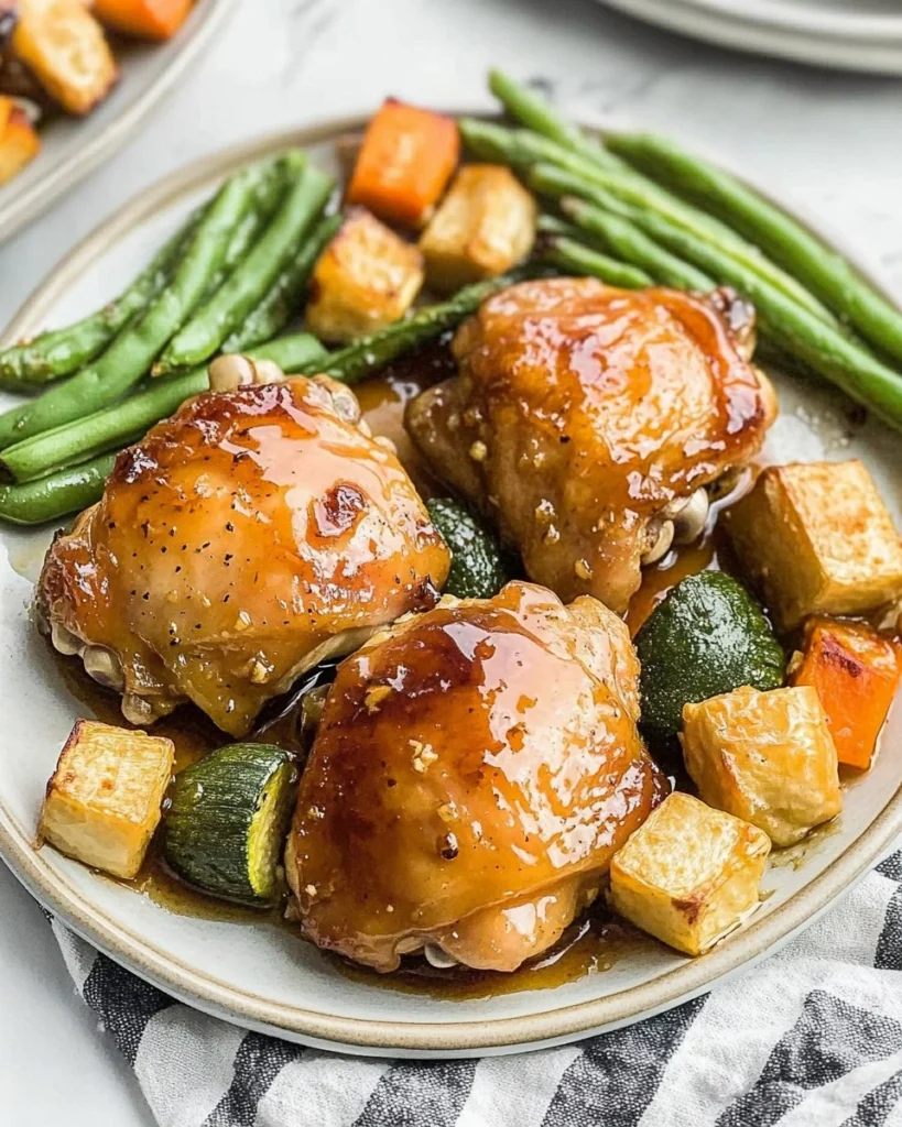 Baked-Honey-Garlic-Chicken-Thighs-with-Veggies-Recipe