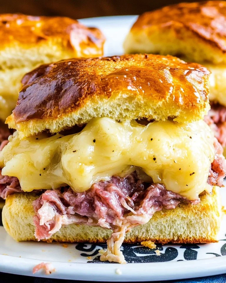 Baked-Reuben-Sliders-with-Thousand-Island-Glaze-Recipe