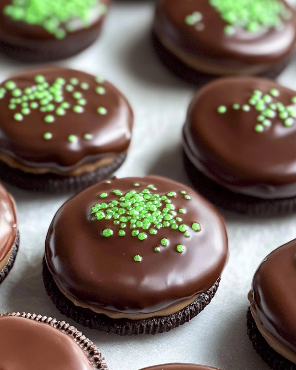 Chocolate Covered Mint Oreos