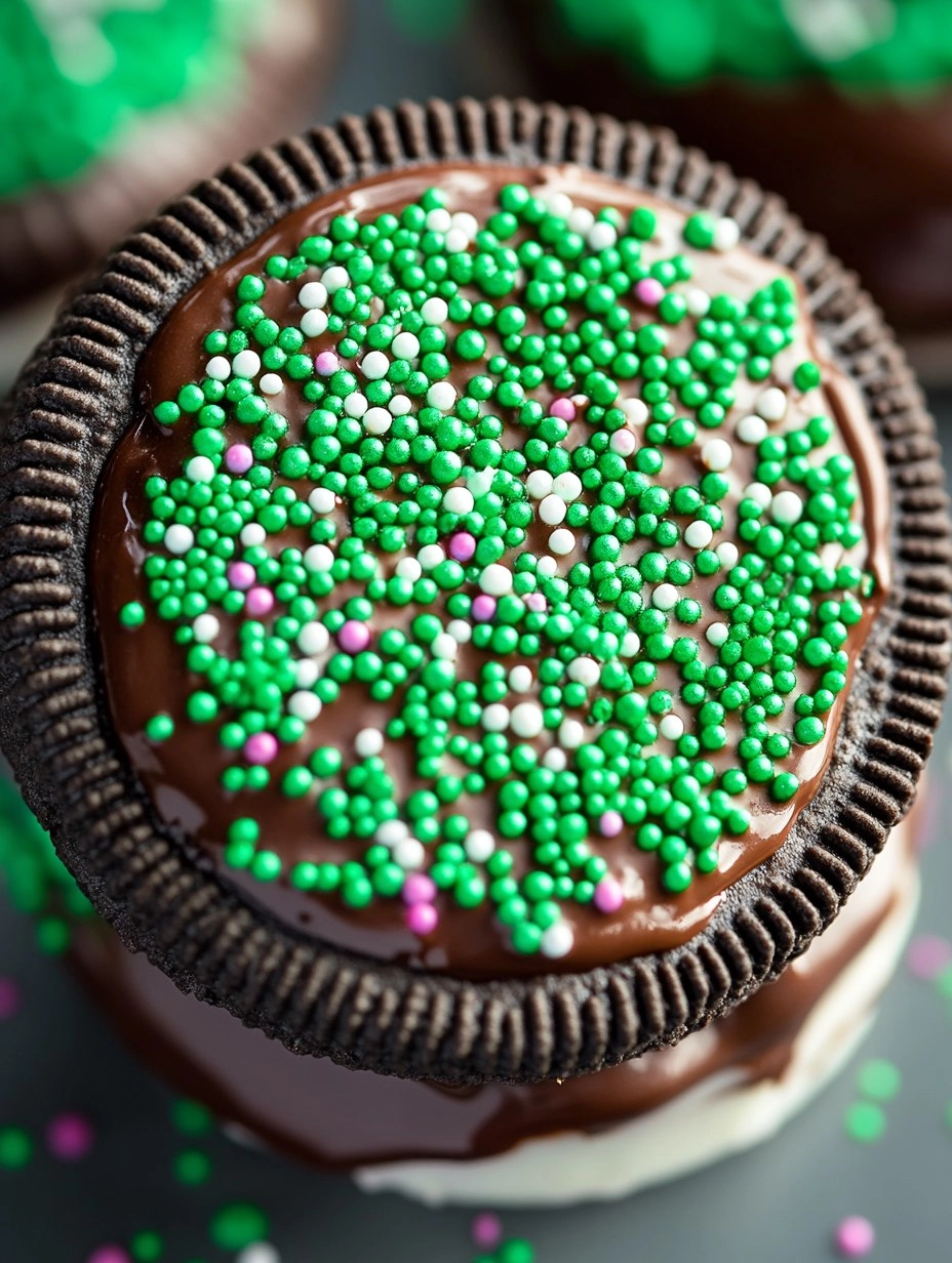 Chocolate Dipped Oreos with Sprinkles