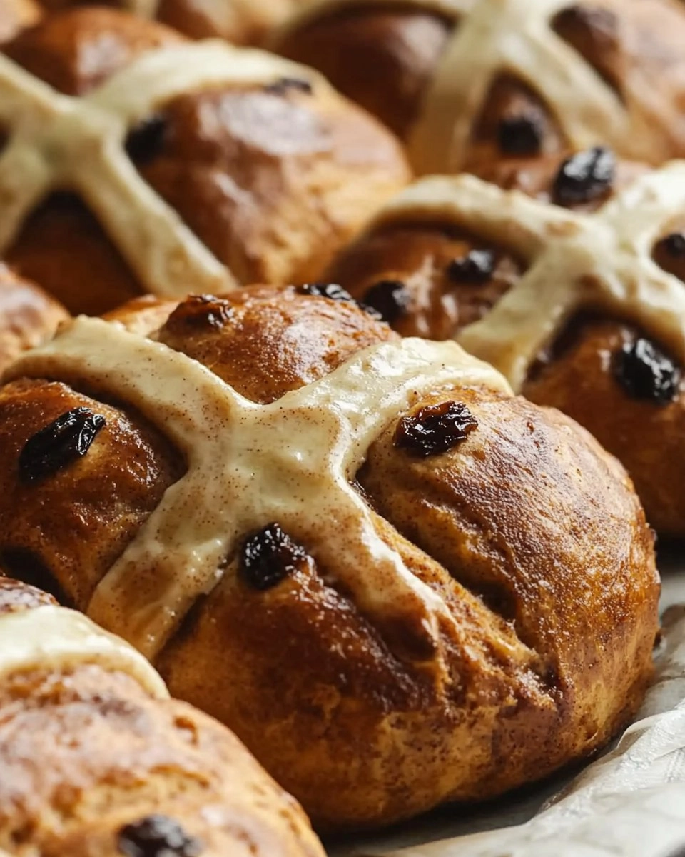 Cinnamon Raisin Hot Cross Buns (Make-Ahead Easter Rolls)