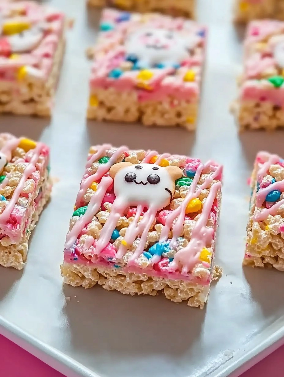Circus Animal Cookie Rice Krispie Treats