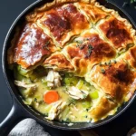 Cozy-Chicken-Pot-Pie-with-Leeks-Thyme-Skillet-Version-Recipe