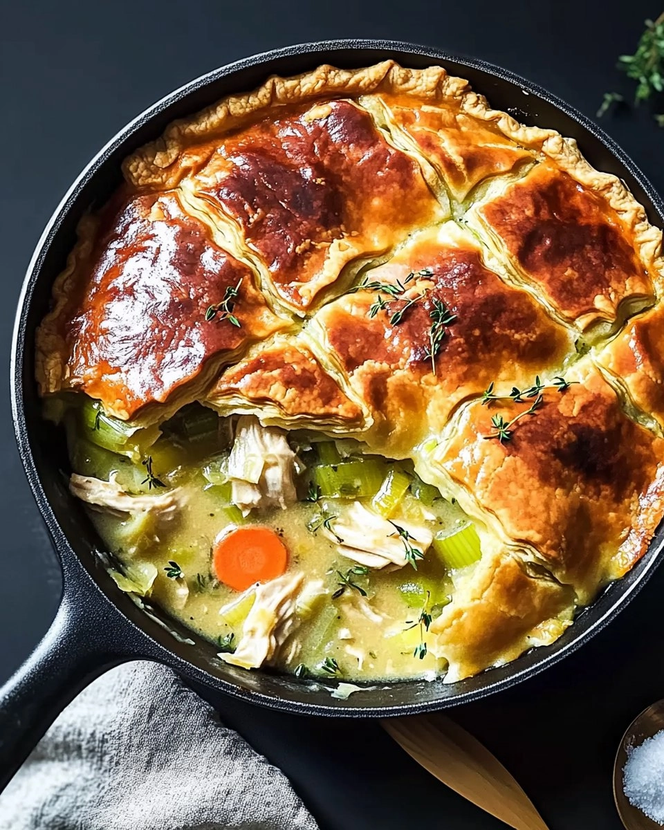 Cozy-Chicken-Pot-Pie-with-Leeks-Thyme-Skillet-Version-Recipe