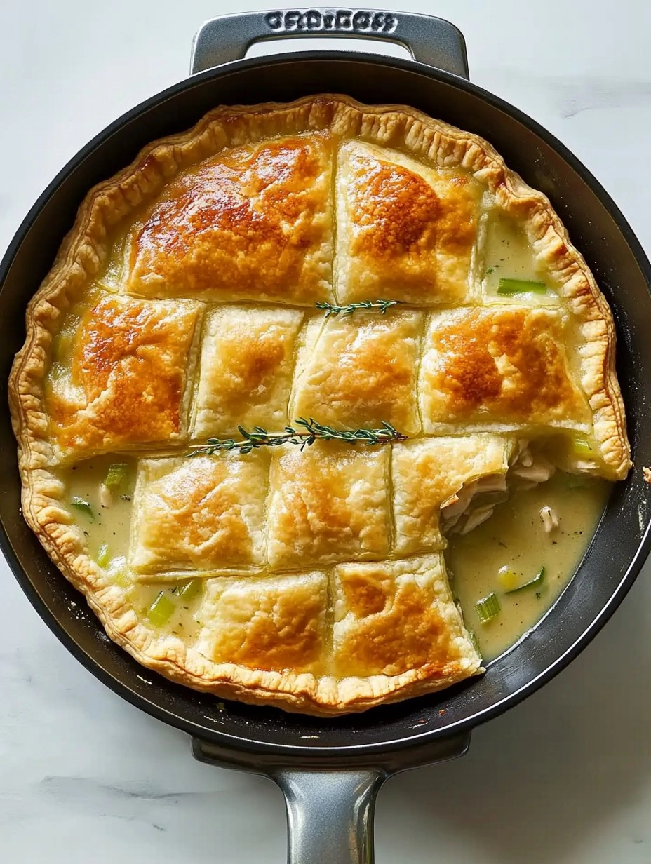 Cozy Chicken Pot Pie with Leeks & Thyme (Skillet Version)