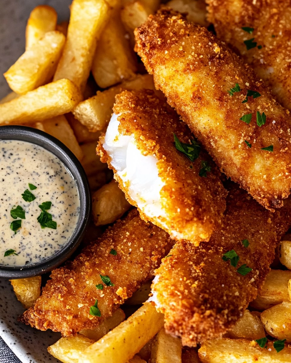 Crispy Baked Fish & Chips with Tartar Sauce