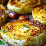 Crispy-Roasted-Parmesan-Cabbage-Steaks-with-Garlic-Herb-Butter-Recipe