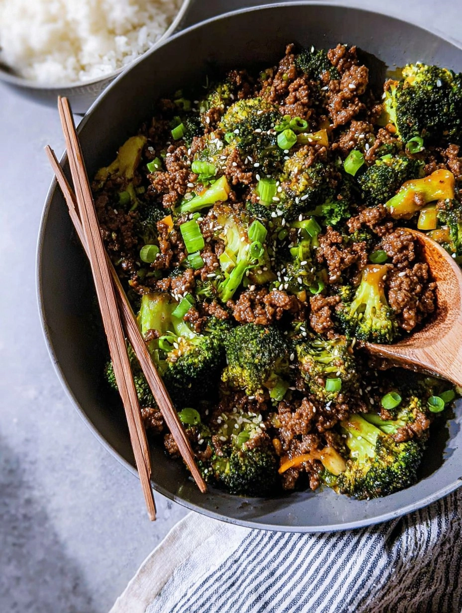 Easy Ground Beef and Broccoli