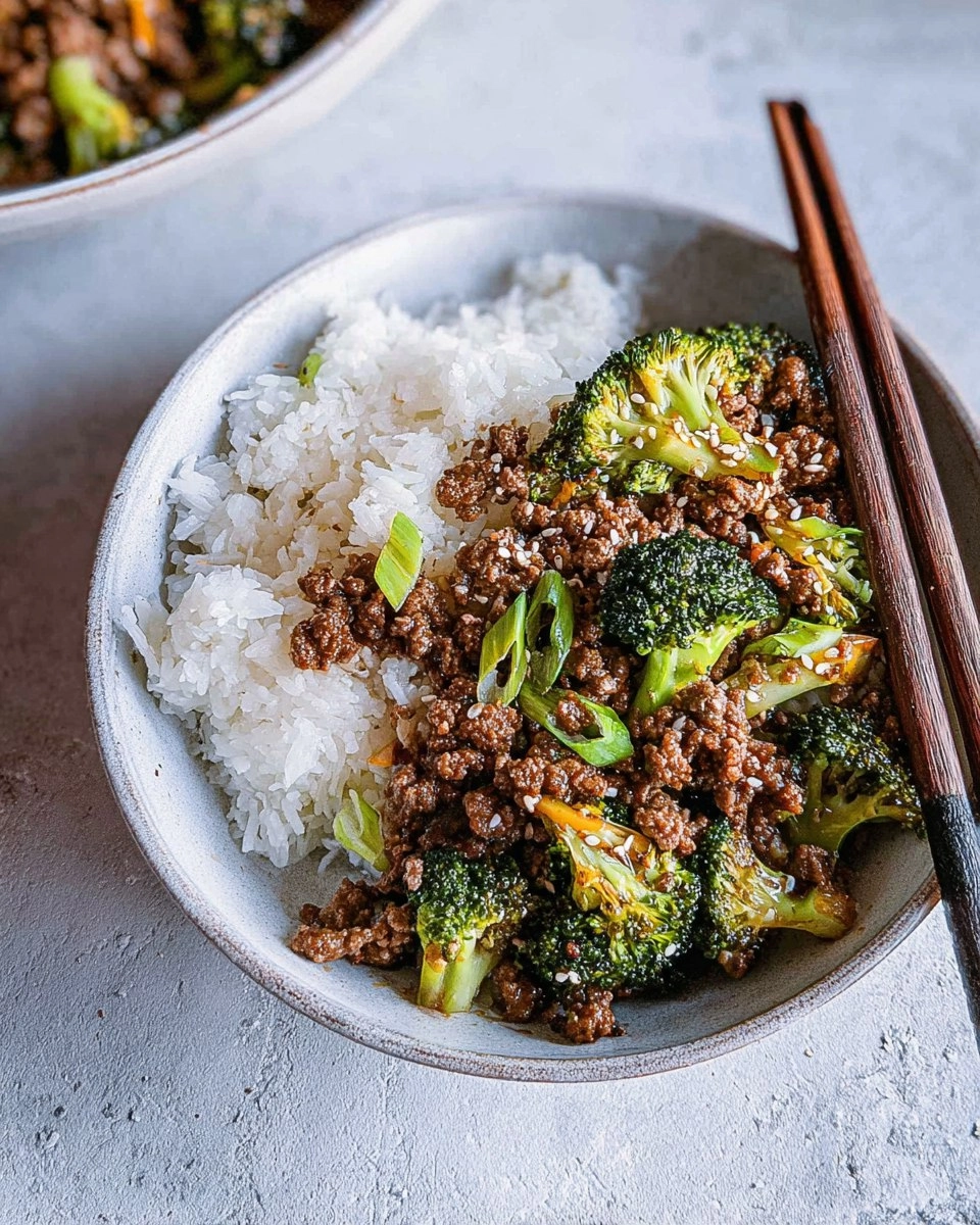 Easy Ground Beef and Broccoli