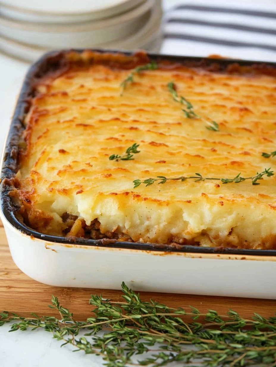 Easy Shepherd’s Pie with Cheesy Mashed Potato Topping