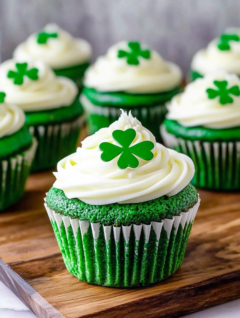 Green Velvet Cupcakes | St Patrick's Day Cupcake Recipe
