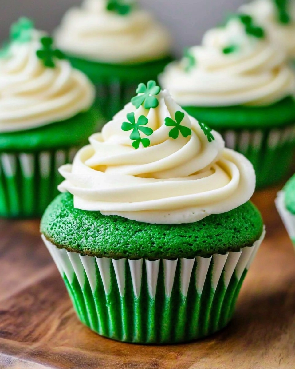 Green Velvet Cupcakes | St Patrick's Day Cupcake Recipe