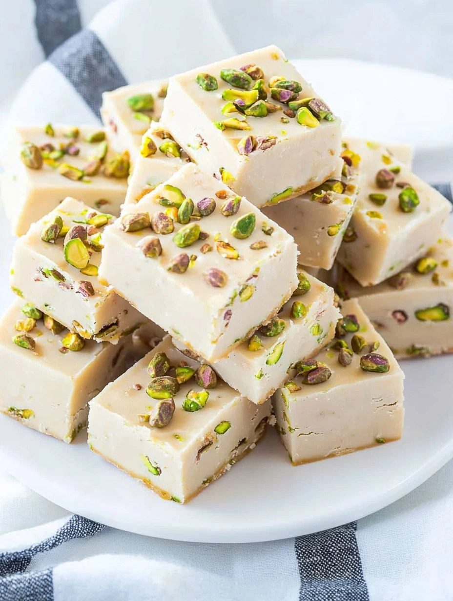 Leprechaun Pistachio Fudge (3-Ingredient No-Bake)