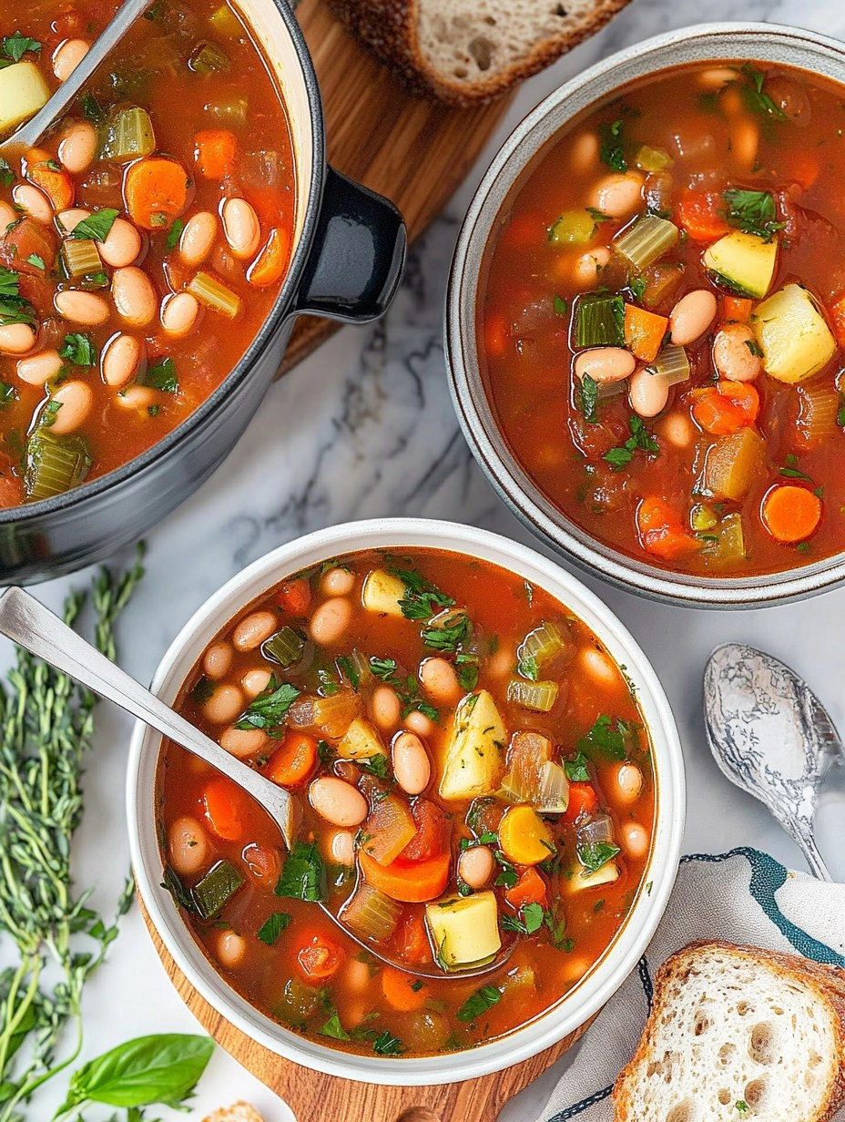 Minestrone Soup | Easy Vegetable and Bean Soup