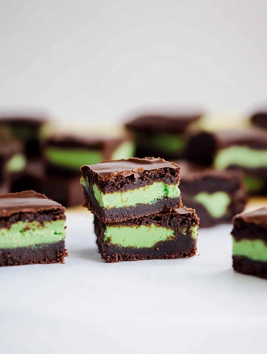 Mint Chocolate Brownies | Easy St Patrick's Day Fudgy Brownies