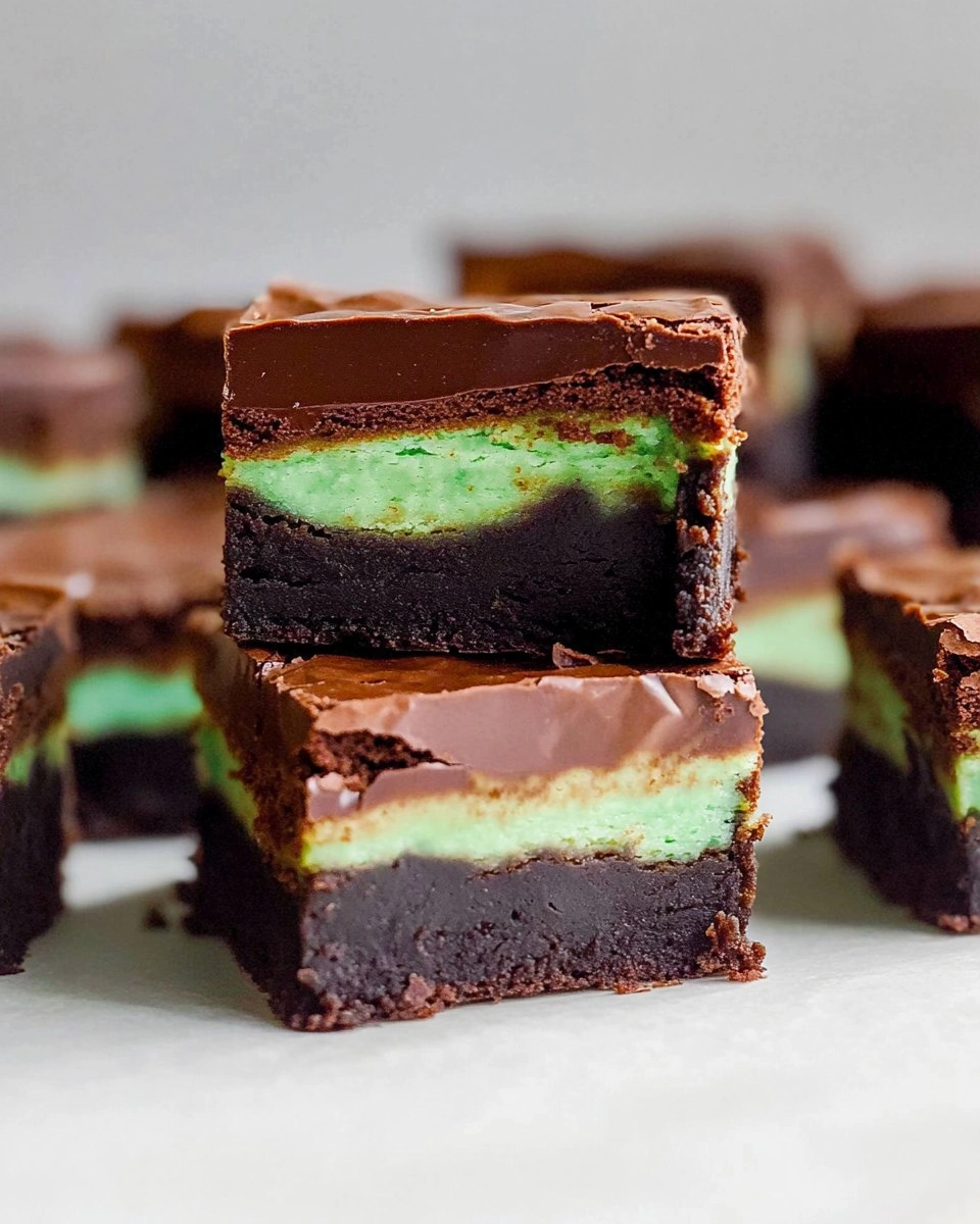 Mint Chocolate Brownies | Easy St Patrick's Day Fudgy Brownies