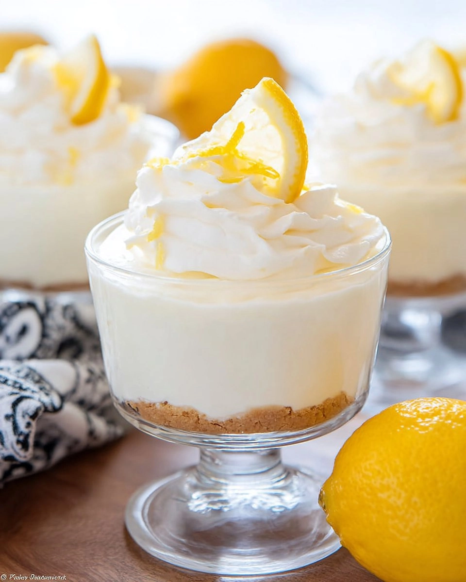 No-Bake-Lemon-Cheesecake-Cups-with-Vanilla-Cookie-Crust-Recipe