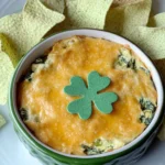 Shamrock-Spinach-Artichoke-Dip-with-Green-Tortilla-Chips