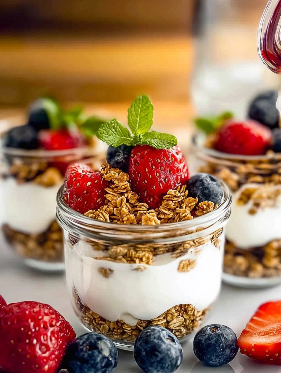 Simple Fruit & Yogurt Parfaits with Granola (Customizable)